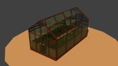 Low Poly Greenhouse 2 3D Model