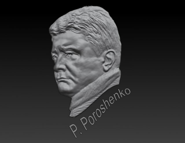 Portrait of Poroshenko 3D Model
