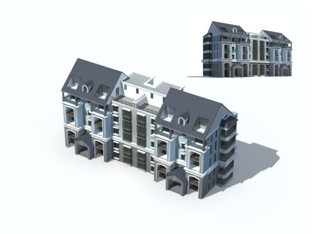 City Residential Garden villa office building design – 584 3D Model