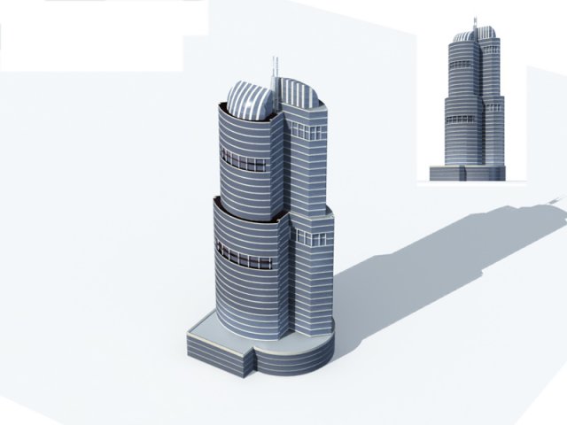 City office building construction avant-garde design hotel – 290 3D Model