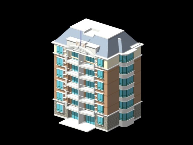 City Residential Garden villa office building design – 523 3D Model