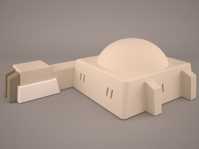 Mos Eisley Tatooine Building Star Wars 3D Model