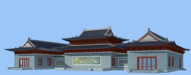 City chinese ancient luxury palace building – 45 3D Model