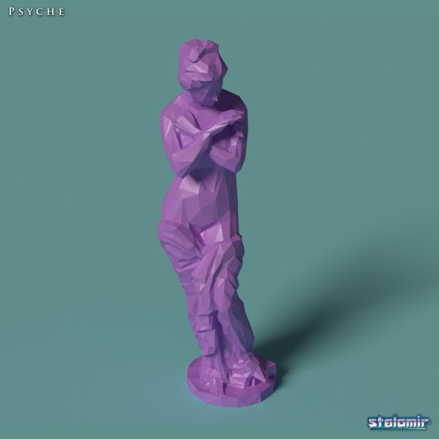 Polygonal Statue Psyche printable 3D Model