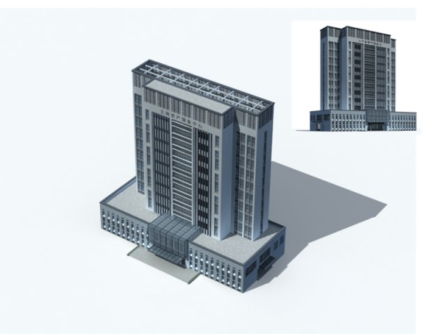 City office building construction avant-garde design hotel – 342 3D Model