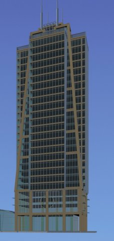 City office building construction avant-garde design hotel – 5650 3D Model