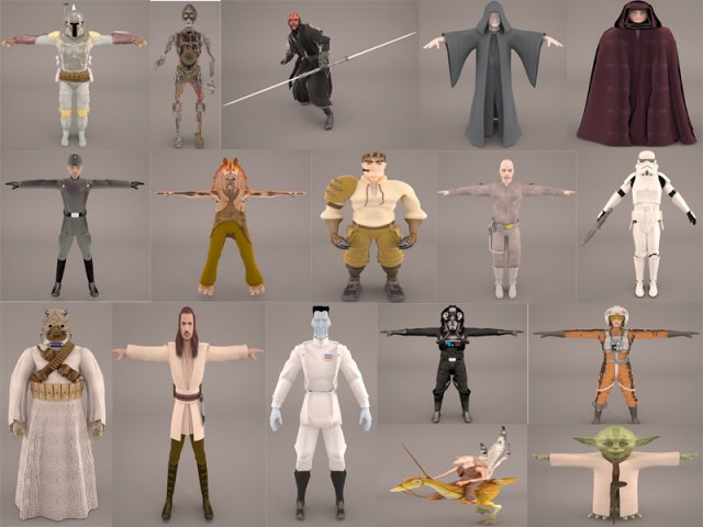 Star Wars Collection 4 3D Model