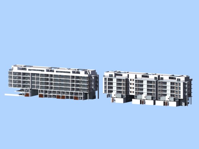 City Residential Garden villa office building design – 155 3D Model