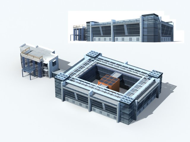 City office building construction avant-garde design hotel – 172 3D Model