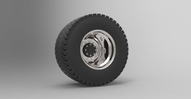 Rear wheel from Pulling tractor 3D Model