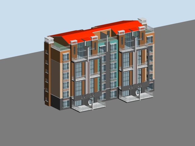 City Residential Garden villa office building design – 278 3D Model