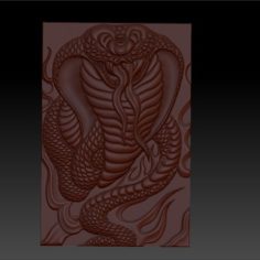 Cobra Snake relief model for cnc 3D Print Model