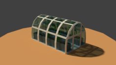 Low Poly Greenhouse 3D Model