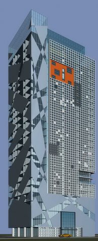 City office building construction avant-garde design hotel – 554 3D Model