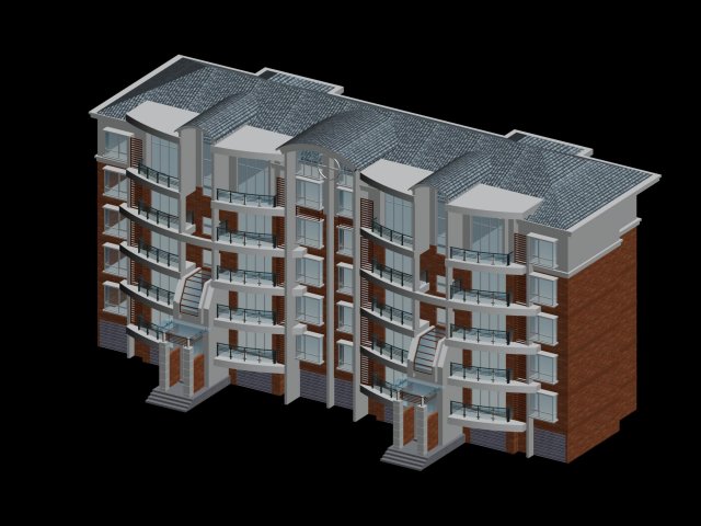 City Residential Garden villa office building design – 132 3D Model