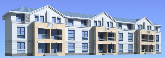 City – stylish townhouse 52 3D Model