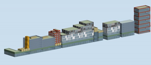 City hotel simple office building – 211 3D Model