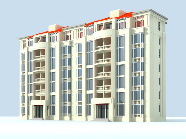 City Residential Garden villa office building design – 131 3D Model