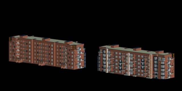 City Residential Garden villa office building design – 188 3D Model