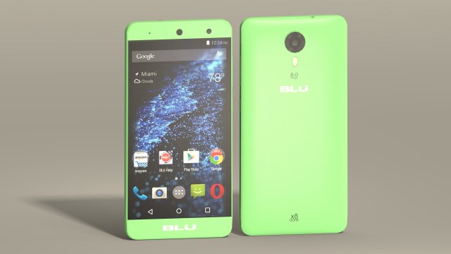 Smartphone blu life x8 3D Model