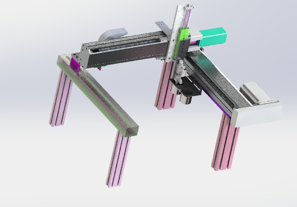 Three-axis screw rod module 3D Model