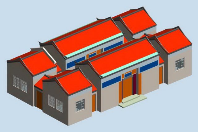 City chinese ancient luxury palace building – 41 3D Model