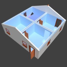 Simple House						 Free 3D Model