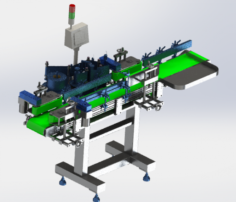 Assembly line of labeling machine 3D Model