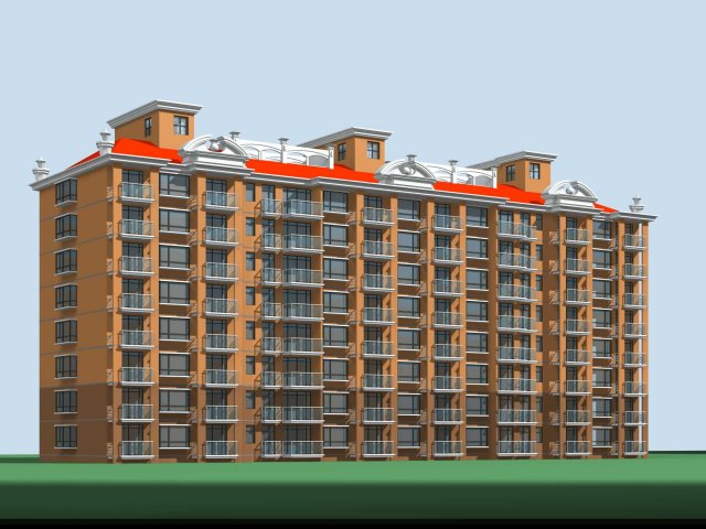 City Residential Garden villa office building design – 194 3D Model