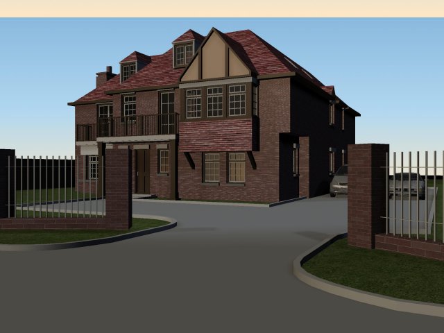 City – alone Villa 1145 3D Model