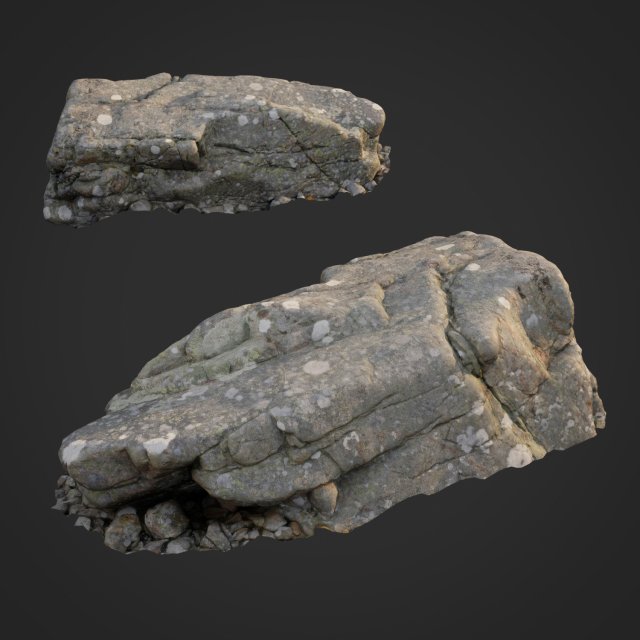 3d scanned nature stone 029 3D Model