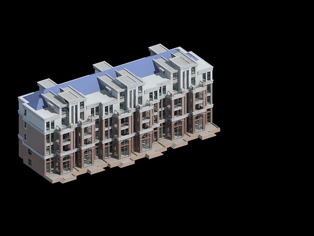 City – stylish townhouse 46 3D Model