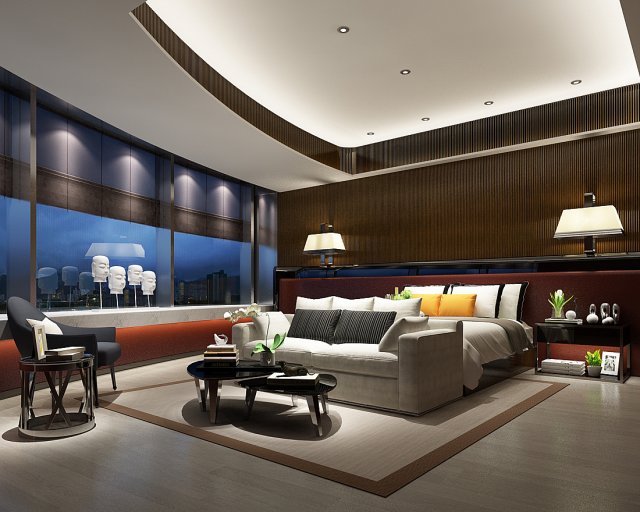 Bedroom hotel suites designed a complete 32 3D Model