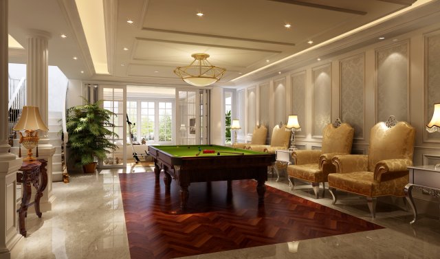 Billiards Room 3D Model
