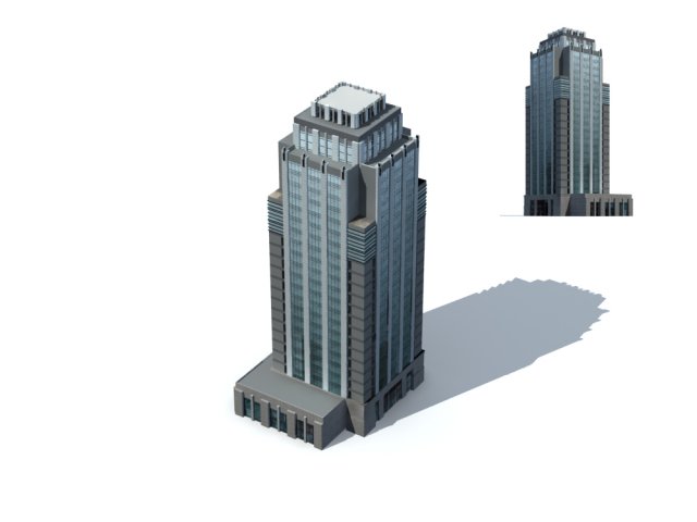City office building construction avant-garde design hotel – 349 3D Model