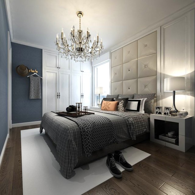 Deluxe master bedroom design 206 3D Model