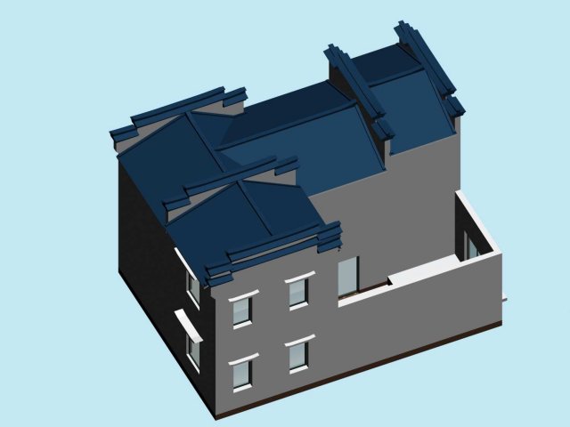 City hotel simple office building – 87 3D Model