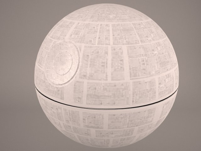 Death Star Destroyed Star Wars 3D Model