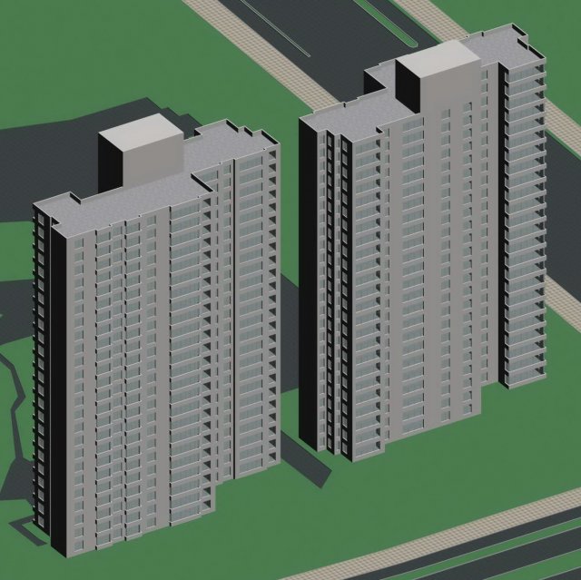 City government office building architectural design – 401 3D Model