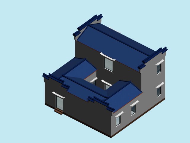 City hotel simple office building – 106 3D Model