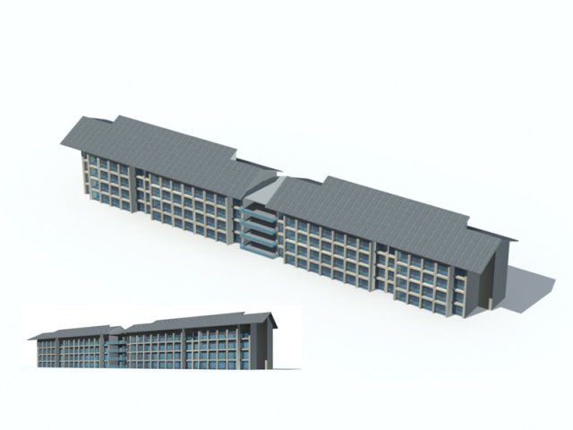 City Residential Garden villa office building design – 574 3D Model