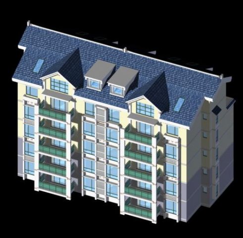 City Residential Garden villa office building design – 302 3D Model