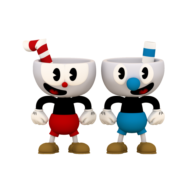 Cuphead and Mugman 3D Model