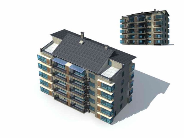 City Residential Garden villa office building design – 44 3D Model