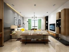 European-style living room design 94 3D Model