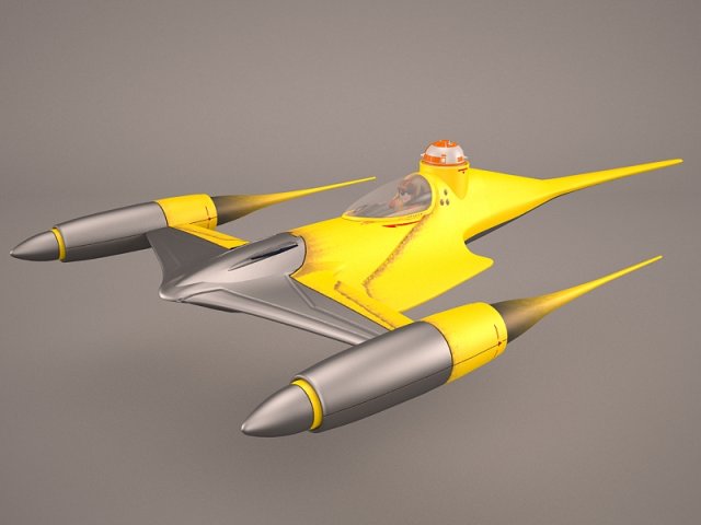 Naboo Royal Starship Star Wars 3D Model