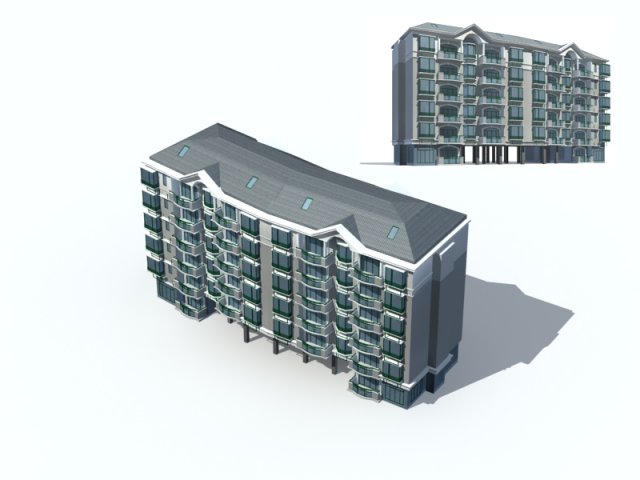 City Residential Garden villa office building design – 596 3D Model