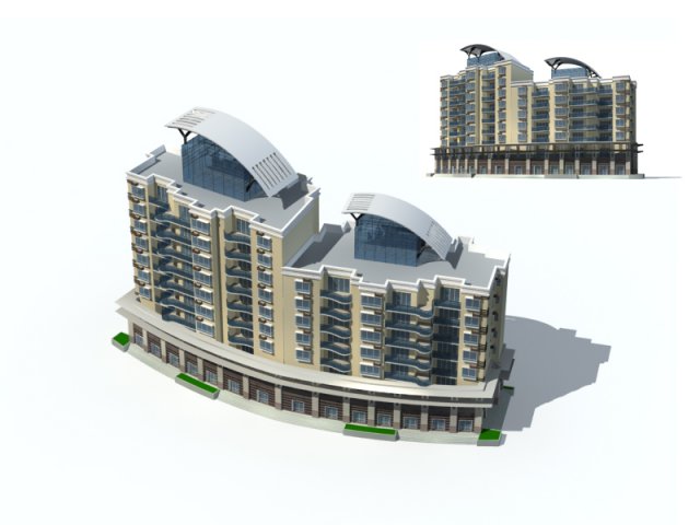 City Residential Garden villa office building design – 572 3D Model
