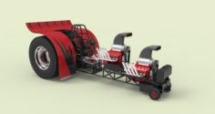 Twin-engined pulling tractor 3D Model