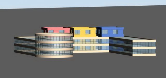 Kindergarten happy city office buildings – 24 3D Model